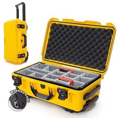 NANUK 935 Hard Case for Camera & Lenses with Padded Divider – Waterproof Equipment Case with Wheels, 22” x 14” x 9” – Dustproof, Impact Resistant, Carry-On Approved for Most Airlines – Yellow | Wheeled IP67 Waterproof Hard Case, Nk-7 Resin Shell, Padded Divider, Carry-on 22x14x9, Automatic Pressure