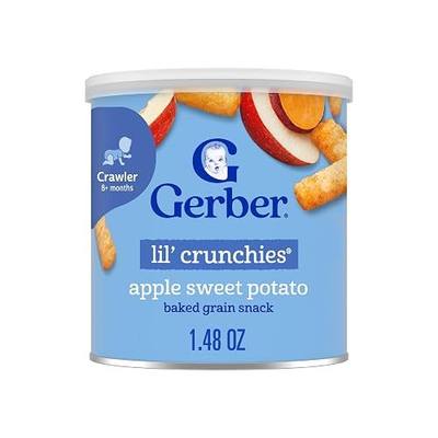 Gerber Stage 3 Apple Sweet Potato Lil Crunchies, 1.48 Oz, 6 Pack