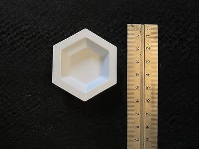 Hexagonal Weighing Boats, W-H38-WA-50, 38mm, Small, White Anti-Static, Pack of 50