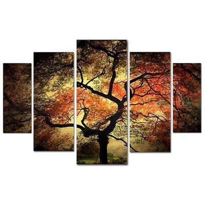 Trademark Fine Art Japanese by Philippe Sainte-Laudy Gallery-Wrapped Art, 5-Panel Set
