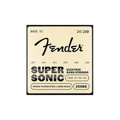 Fender Super 250 Electric Guitar Strings, Nickel Plated Steel, Ball End, 250BVI Bass VI .024-1.00
