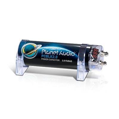 Planet Audio PCBLK2.0 Car Capacitor, 2 Farad, Energy Storage, Enhance Bass
