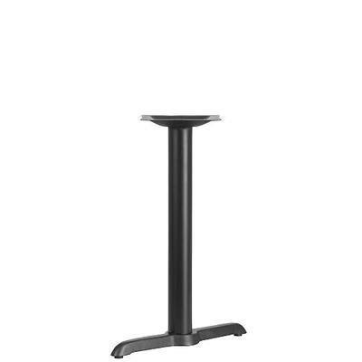 Flash Furniture 5" x 22" Restaurant Table T-Base with 3" Diameter Table Height Column, Commercial T-Base Cast Iron Restaurant Table Base, Black