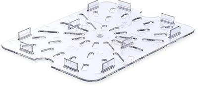 Carlisle FoodService Products StorPlus Drain Shelf, Drip Tray for Half Size Food Pans, 12.75" x 10.38", 1 Count, Clear