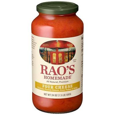 Rao's Homemade Four Cheese Pasta Sauce, 24 oz, Tomato Sauce, All Purpose, Keto Friendly Pasta Sauce, Premium Quality Tomatoes from Italy