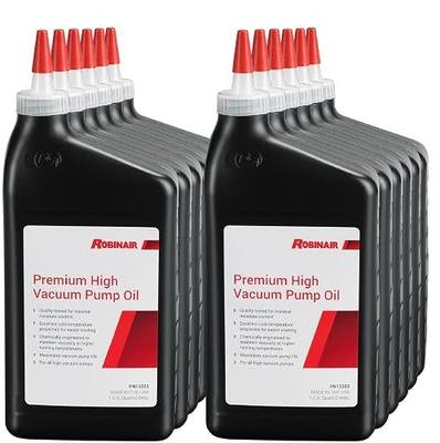 Robinair 13203 Premium High Vacuum Pump Oil; 1 Quart (Single) | Engineered to Maintain Maximum Viscosity at High Running Temperatures and to Improve Cold Weather Starts