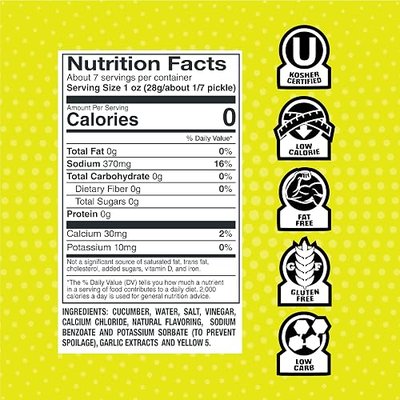 Van Holten's Garlic Joe Pickle-In-A-Pouch, Garlic Dill Snack Pouch, 12 Pack | Garlic Joe jumbo garlic dill pickle in a resealable pouch, shelf-stable snack, gluten free, individually wrapped