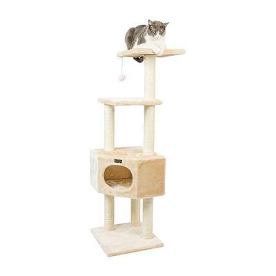 Aeromark 3 Tier Cat Tree Armarkat A5201 Real Wood Scratch, Beige