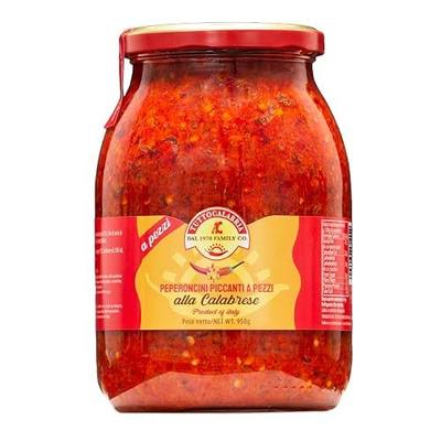 TUTTOCALABRIA Crushed Calabrian Chili Pepper Paste, Club Pack, 33.5 oz | All-Natural Chili Pepper Spread in Extra Virgin Oil for Sandwiches, Pizza and Sauces, Non-GMO, Product of Italy
