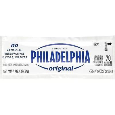 Kraft Philadelphia Original Cream Cheese Spread - Pouch, 1 Ounce -- 100 per case. by N/A