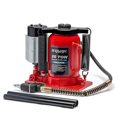 XtremepowerUS Low Profile 20 Ton Air-Operated Hydraulic Bottle Jack (44,000 LBS) Air Tools Manual Jack Air Jack with Hand Pump Handle