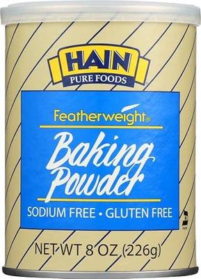 Hain Baking Powder, Gluten Free, Sodium Free, 8 oz (Pack of 2)