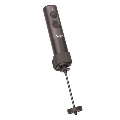 OutIn LattoGo Milk Frother Handheld, Professional Grade Rechargeable Electric Frother for Milk, Mini Mixer & Coffee Blender for Barista-Quality Latte Anywhere with Travel Case (Tundra Brown)