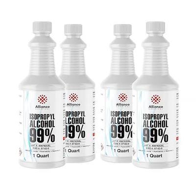 Alliance Chemical Isopropyl Alcohol 99% - 1 Gallon Case (4 x 32 FL Oz Bottles) - Technical Grade IPA for Cleaning, Surface Prep, and Solvent Use
