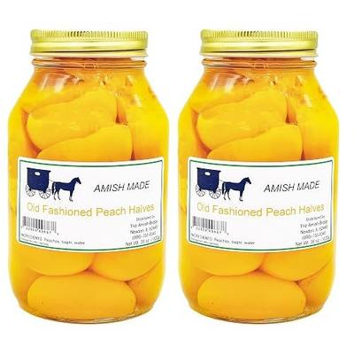 Amish Made Canned Fruit (Old Fashioned Peach Halves (2-32 oz. Jars))
