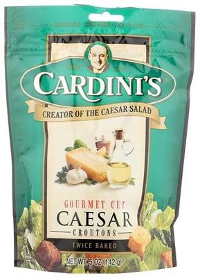 Cardini Croutons Caesar Gourmet Cut 5.0 OZ (Pack of 6)