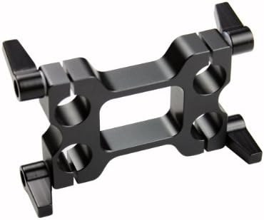 Bandc Pro 4 Holes Rod Offset Raiser Clamp for 15mm DSLR Rig Rail Shoulder Support Pad