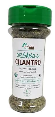 SFL Organic Dried Cilantro Leaves - 1 ounce bottle - Kosher Certified