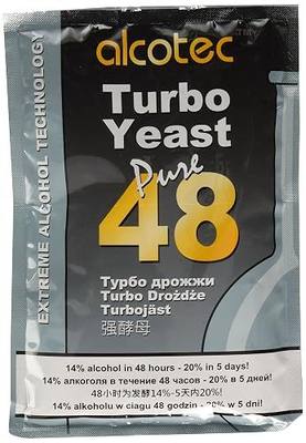 Alcotec 48 Hour Turbo Yeast | Brewers Yeast Powder| Wine Yeast for Wine Making | Instant Dry Yeast | nutritional yeast | 135g (4 Packs)