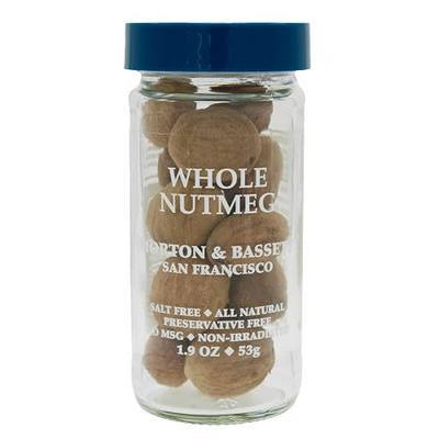 Morton & Bassett Whole Nutmeg, 1.9 oz – Non-GMO, Salt-Free, Freshly Grated Spice for Baking, Beverages & Gourmet Recipes