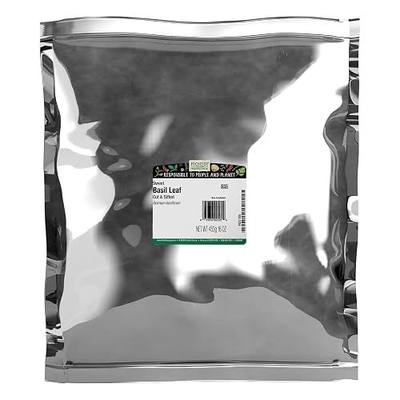 Frontier Co-op Sweet Basil Leaf, Cut and Sifted, Kosher, Bulk Spice, Ocimum basilicum L. | 16 Ounce (Pack of 1)