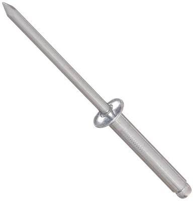 Small Parts FSCBHRV-AB612A Aluminum Blind Rivet, Meets IFI Grade 11, 0.676"-0.75" Grip Range, 3/16" OD, 0.950" Length, #11 Drill Size (Pack of 100)