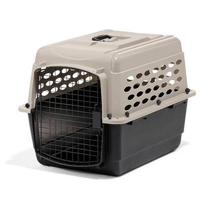 Petmate Vari Dog Kennel - Portable Dog Carriers & Crates for Medium Dogs, Airline-Friendly, Durable Plastic, Pet Carrier For Home and Travel, 28 Inches, Taupe and Black | Airline friendly pet carrier, durable plastic shell, great at home and on trips, secure travel design, easy to transport