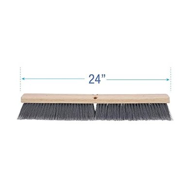Boardwalk BWK20424 Floor Brush Head, 3" Gray Flagged Polypropylene, 24"