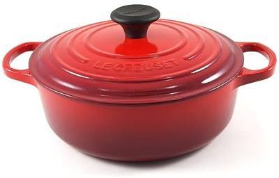 Le Creuset Signature Round Wide Dutch Oven, Cherry