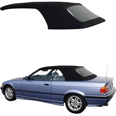 Sierra Auto Tops & Seats Convertible Top for 1994-1999 BMW 3 Series - Black, Stayfast Canvas - Convertible Top Replacement with Plastic Window - BMW E36 Convertible Top, Complete Soft Top