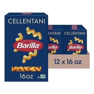 Barilla Cellentani Pasta, Non-GMO Kosher Pasta, 16oz. (12PK)