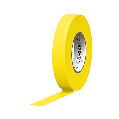 1" Width ProTapes Pro Gaff Premium Matte Cloth Gaffer's Tape With Rubber Adhesive, 11 mils Thick, 55 yds Length, Yellow (Pack of 1)
