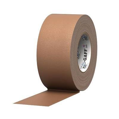 ProTapes Pro Gaff Premium Matte Cloth Gaffer's Tape With Rubber Adhesive, 11 mils Thick, 55 yds Length, 3" Width, Tan (Pack of 1)