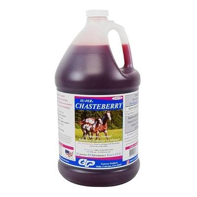 SU-PER Chasteberry Liquid Supplement for Horses - Supports Hormone Regulation & Healthy Pituitary Gland Function in Mares - Chasteberry for Horses - 1 Gallon, 4 Month Supply (120 Days)