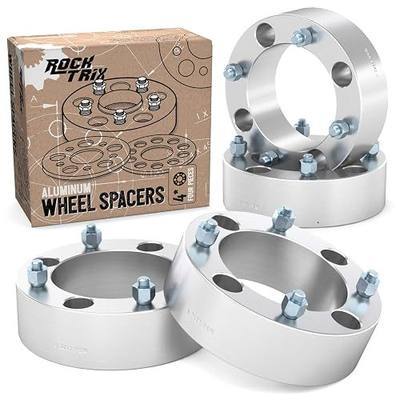 RockTrix - 2 inch ATV Wheel Spacers (4x137, 110mm Bore, 10x1.25 Studs and Cone Seat Nuts) Compatible with Kawasaki Can-Am Bombardier (Read Listing for Year Model) UTV Silver V3 50mm 2pcs