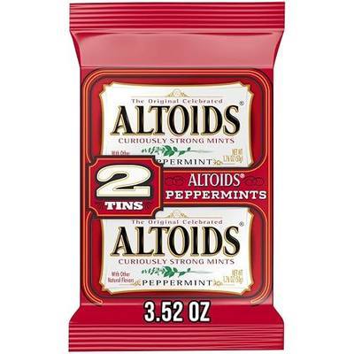 ALTOIDS Peppermint Breath Mint Tins, 3.52 Oz (Pack of 2)