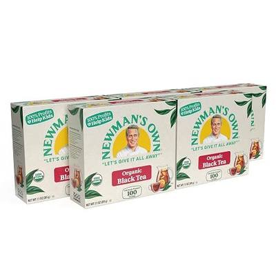 Newman's Own Organic Black Tea Helps Boosts Immunity and Promotes Overall Wellbeing Strong Robust Black Tea with 100 Tea Bags Per Box (Pack of 5) Contains Caffeine Brew Hot