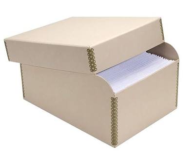 Lineco Photo Storage Box, 5.5"x7.5"x11",Tan, with 12 Envelopes | Holds 1000 3x5 or 4x6 Pictures, Negatives and Prints, Archival and Acid-Free, Removable Lid, with 12 4"x6" Envelopes