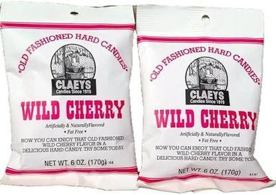 Claeys Wild Cherry Flavored Old Fashioned Hard Candy - (2 X 6oz Bags)