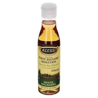 Alessi Balsamic Vinegar Reduction, Autentico from Italy, Ideal on Caprese Salad, Fruits, Cheeses, Meats, Marinades, White Balsamic (White Balsamic, 8.5 Fl Oz (Pack of 1))