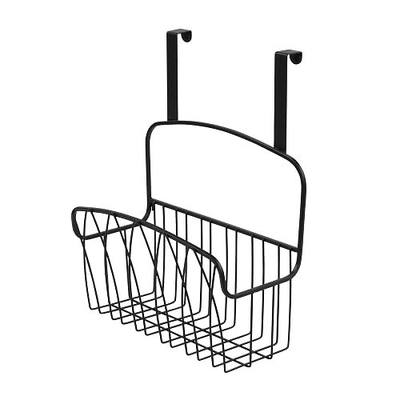 Spectrum Diversified Twist Storage Basket, Over the Cabinet Door, Large, Black