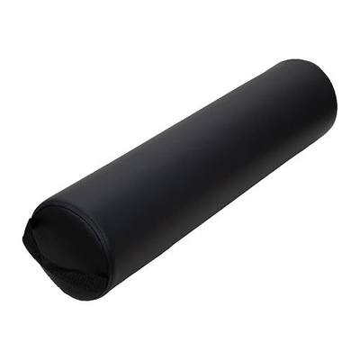 ForPro Full Round Bolster Pillow, Black, Oil and Stain-Resistant, for Massage and Yoga, 6” R x 26” L