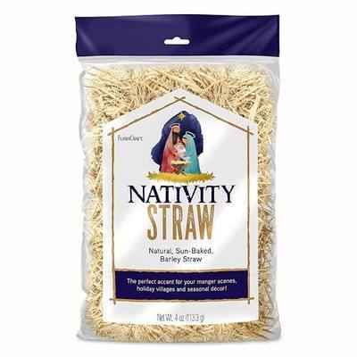 FloraCraft Decorative Nativity Straw 4 Ounce Natural