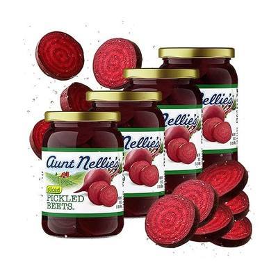 Aunt Nellie’s Sliced Pickled Beets | Tangy, Earthy, Sweet and Delicious | Deep Vibrant Ruby Red-Purple | Grown in the USA | Smoothies, Salads, Side Dishes (16oz, 4-Pack)