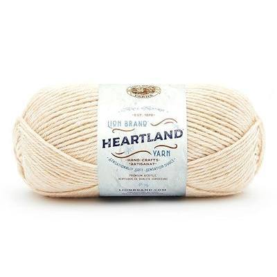 Lion Brand Yarn Heartland Yarn, Worsted-Weight Yarn for Knitting, Crocheting, and Crafting, 1 Pack, Acadia | Worsted Weight Everyday Basic Acrylic Knit & Crochet Fiber for Machine Washable Blankets, Sweaters, Shawls, Hats