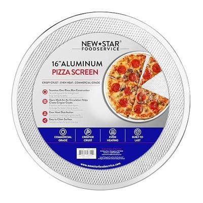 New Star Foodservice Restaurant-Grade Seamless Aluminum Pizza Baking Screen, 16 Inch