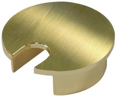 Electriduct 1.57" Metal Desk Grommet 40mm Cable Hole Cover Wire Cord Organizer | Brushed Brass