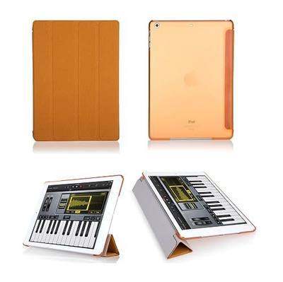 Premium Folio Case with Stand for Apple iPad (Support Smart Cover Function) (iPad Air, Orange)