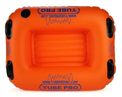 Tube Pro Premium Orange River Cooler Carrier 50 Quart- Heavy Duty, Commercial Grade, Inflatable