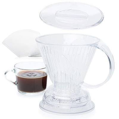 Clever Coffee Dripper and Filters, Large 18 oz| Barista's Choice| Safe BPA Free Plastic|Includes 100 Filters (Clear, 18 oz Large)